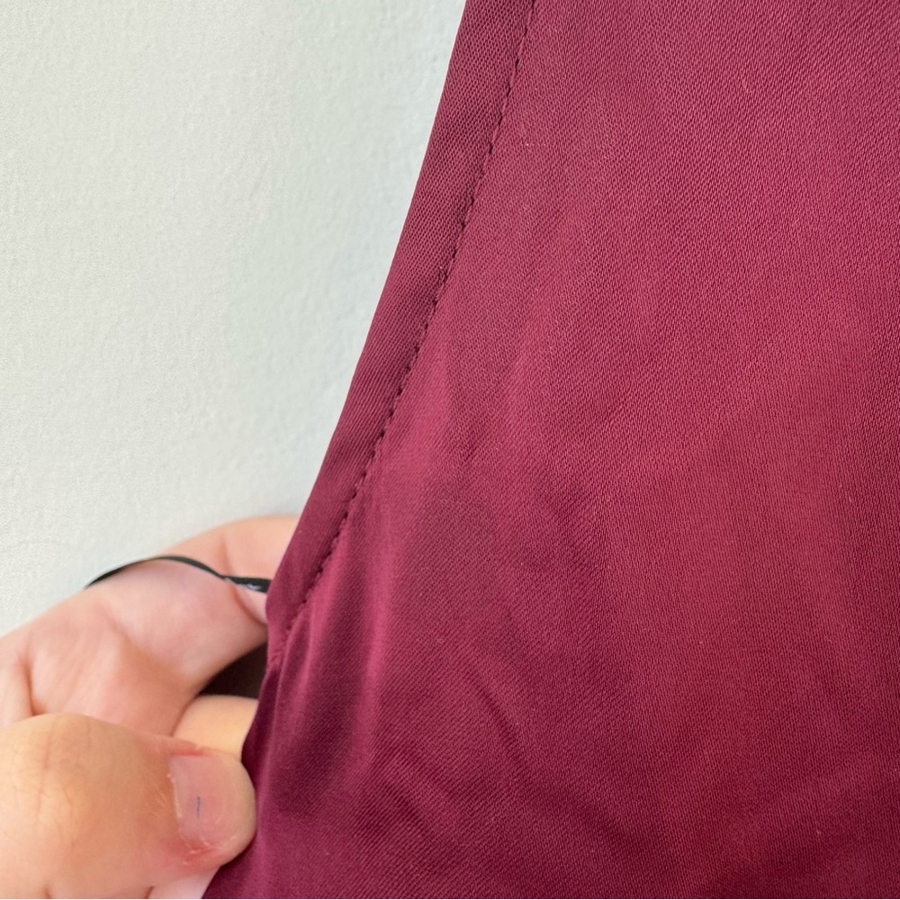 Lulus Classic Elegance Wine Red Satin Maxi Dress small - Picture 8 of 9